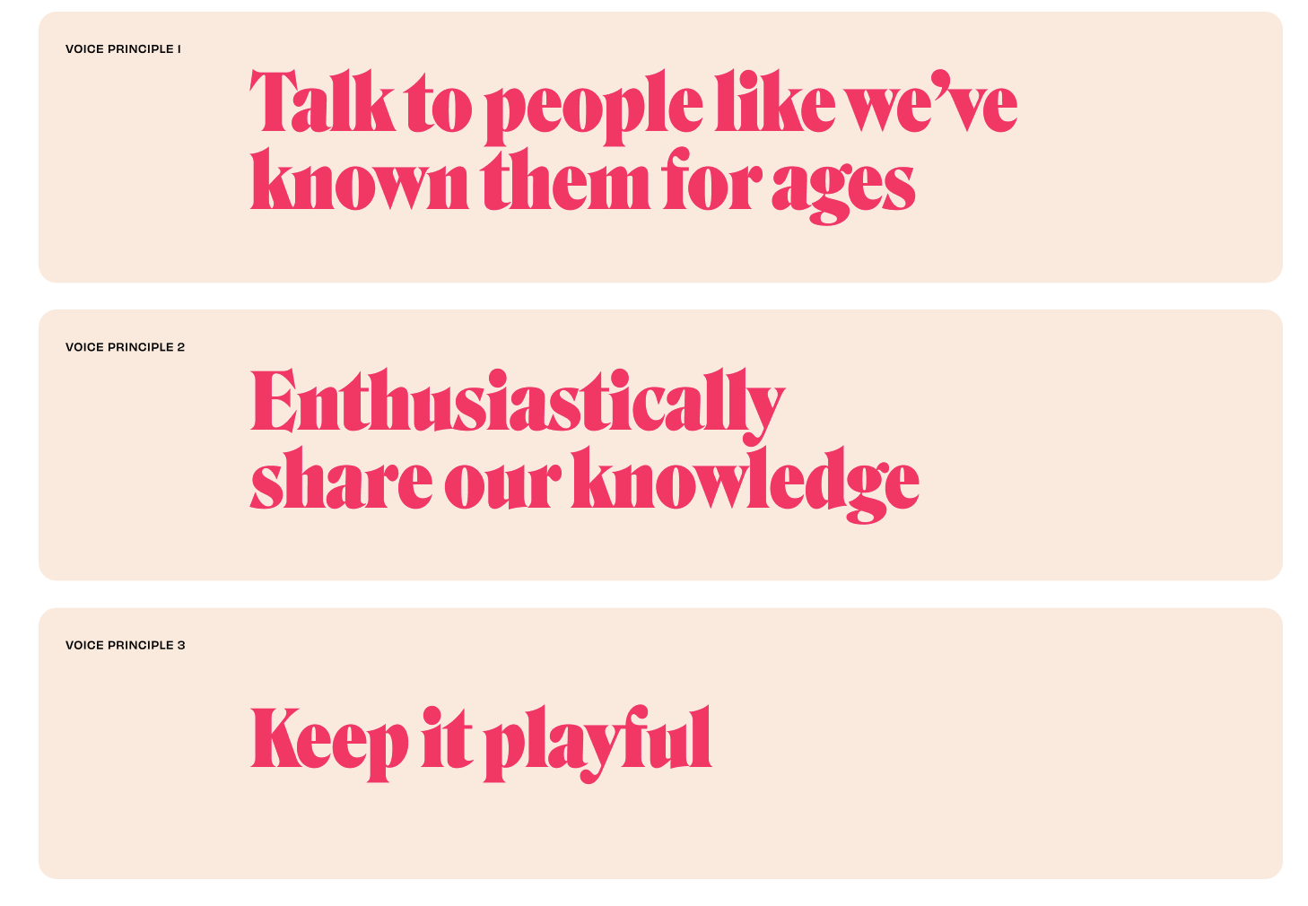 Three voice principles